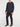 Horizontal Color Block Crew Neck Sweatshirt Navy Blue | D