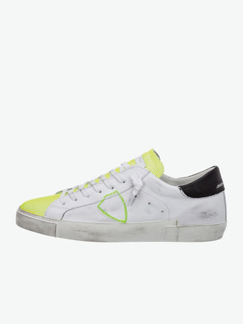Philippe Model PRSX Broderie Neon Blanc Jaune | The Project Garments - A