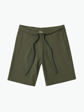 Loopback Cotton Jersey Relaxed Shorts Khaki