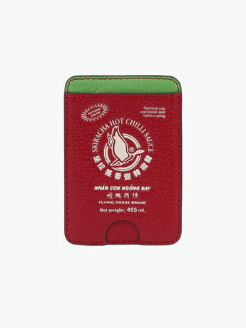 Anya Hindmarch Flying Goose Sriracha Magnetic Card Case