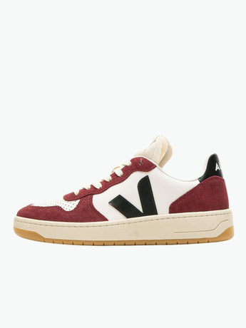 Veja V-10 Leather White Black Amarante
