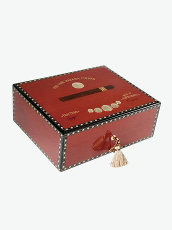 Elie Bleu Medals Cigar Humidor Red