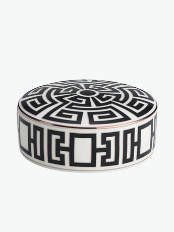 Ginori 1735 Round Box Labirinto Nero