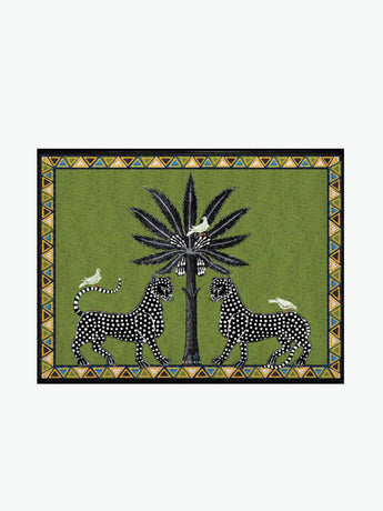 Ortigia Sicilia Hand-Made Lacquer Tray Green | A